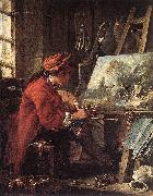 Francois Boucher Painter in his Studio oil painting on canvas